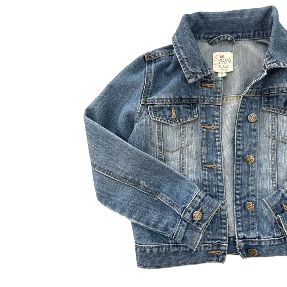 The Children's Place Blue Denim Jean Jacket Medium 7/8
